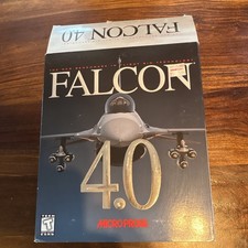 MicroProse Falcon 4.0 PC Flight Sim Big Box Manuals Korean Map CD Lot Vintage picture