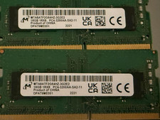 32GB (2x16GB) PC4-25600 DDR4-3200MHz 1Rx8 Micron MTA8ATF2G64HZ-3G2E2 picture