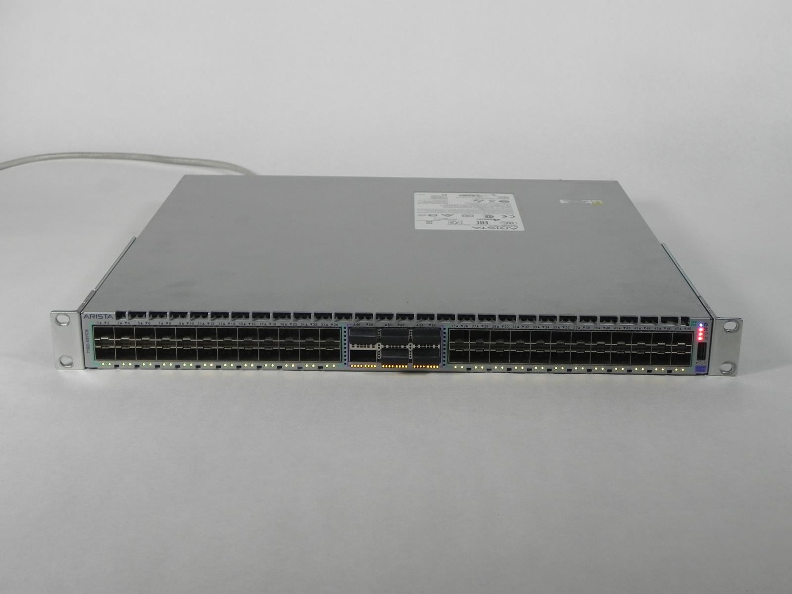 Arista DCS-7160-48YC6-F 48x 25GbE SFP28 6x 100GbE QSFP28 Switch F-R Air 2x AC