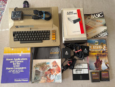 Vintage Atari 800 Computer + 1050 Disk Drive Manuals Games Software Cables Power picture
