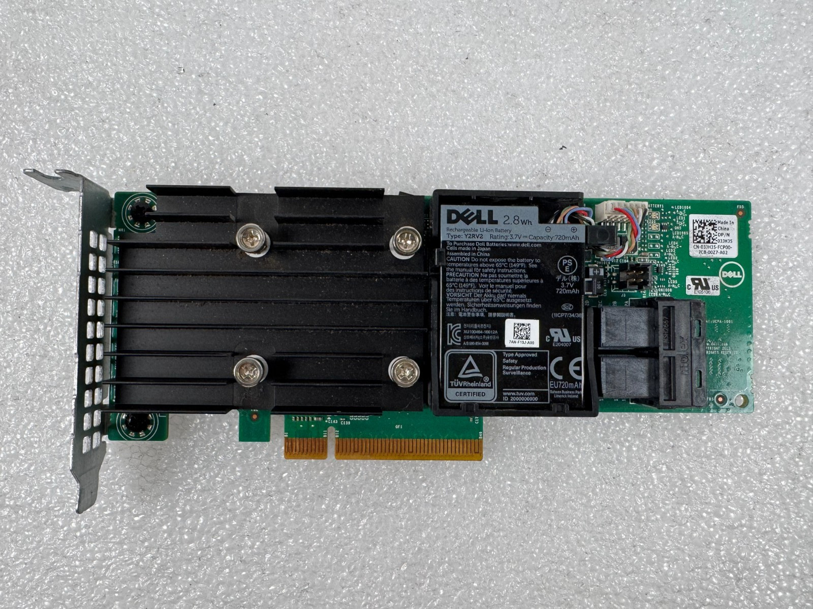 Dell Perc H740P 03JH35 12GB/S Cache PCIe SAS Raid Controller Low Profile Dell Perc H740P 03JH35 12GB/S Cache PCIe SAS Raid Controller Low Profile