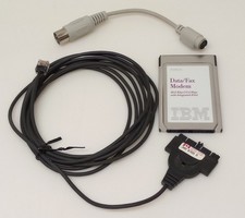 Vintage IBM PCMCIA 28.8K Data/Fax Modem Card Lot w/ Dongle & PS/2 Adapter Retro picture