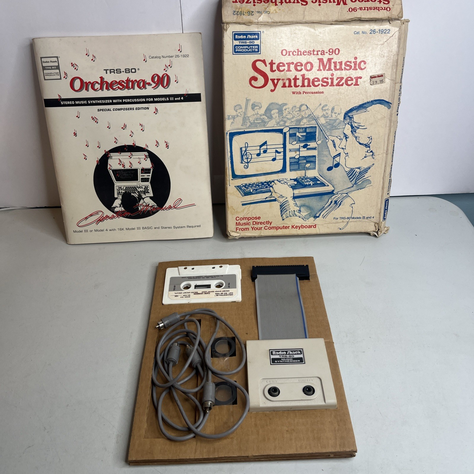 Vintage Radio Shack TRS-80 Orchestra-90 Stereo Music Synthesizer CIB 