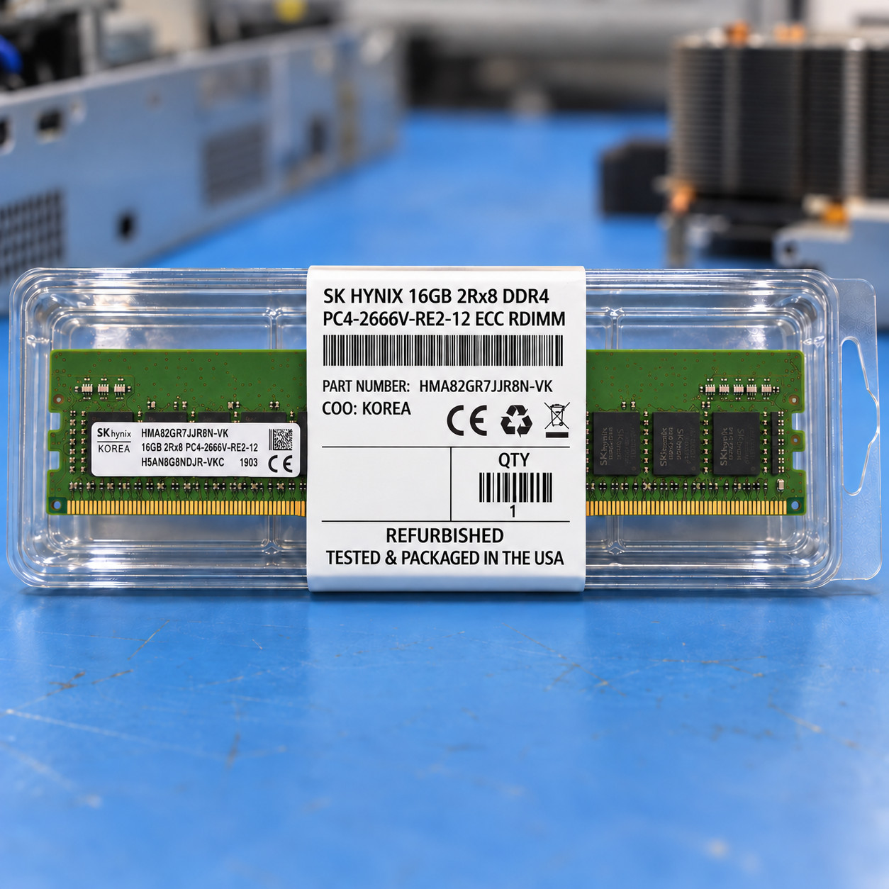 SK Hynix 16GB DDR4 2666 2Rx8 ECC RDIMM Server RAM HMA82GR7JJR8N-VK