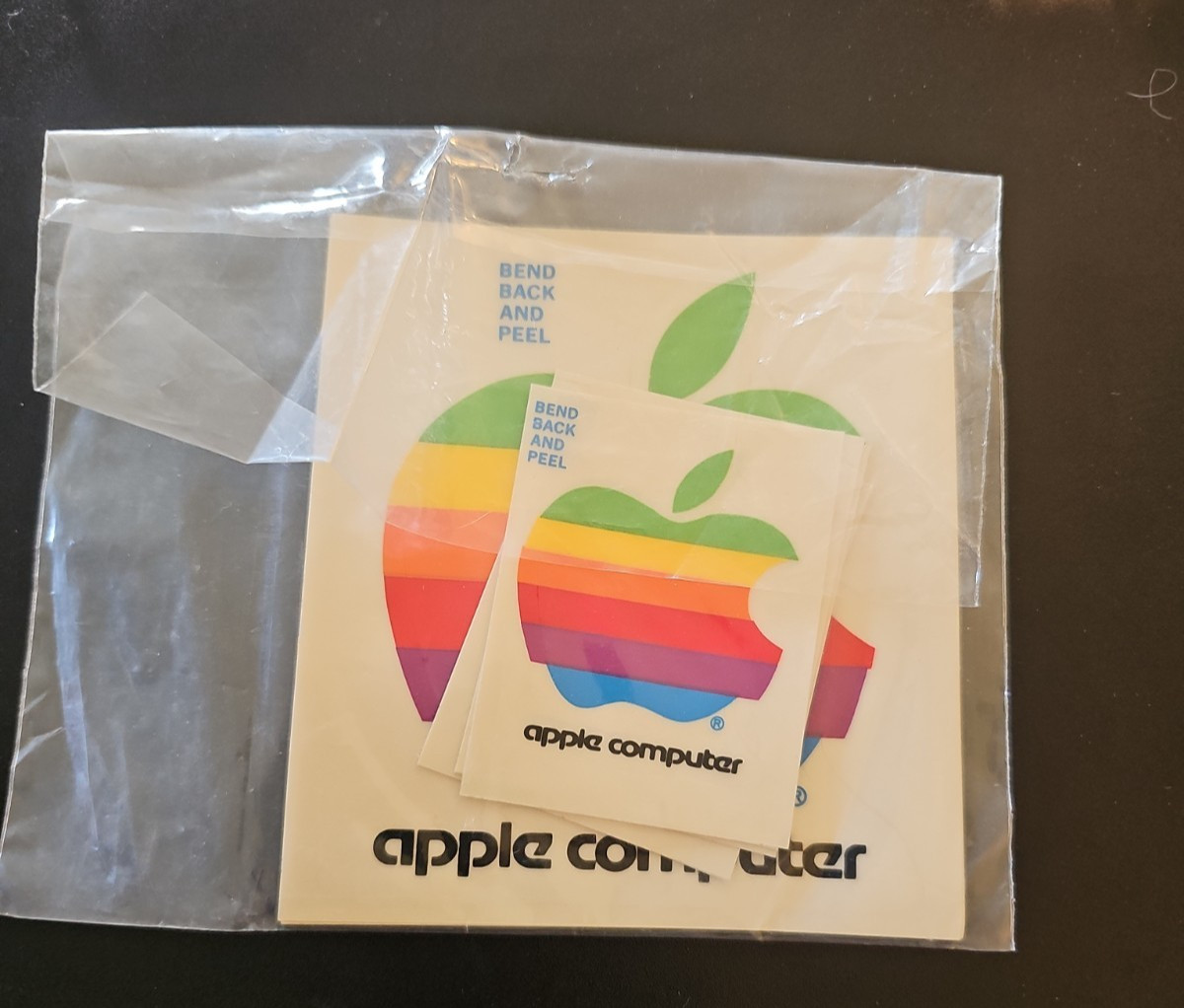 Sealed Original Vintage APPLE MACINTOSH Rainbow Logo Stickers - 4\