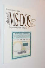 Vintage Microsoft MS-DOS Concise User's Guide OEM COA Manual 000-38794 000-31904 picture