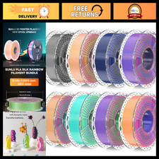 3D Printer Filament Bundle - Multicolor Silk, Dual & Triple Color, 2kg Vacuum Pa picture