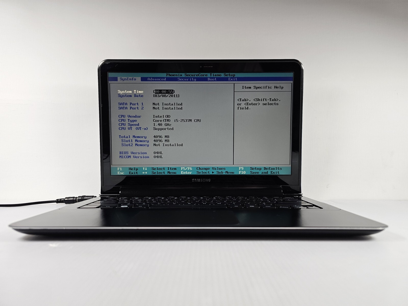  Samsung 900 Intel Core i5-2537M 1.4GHz 4GB  NO HDD LAPTOP 