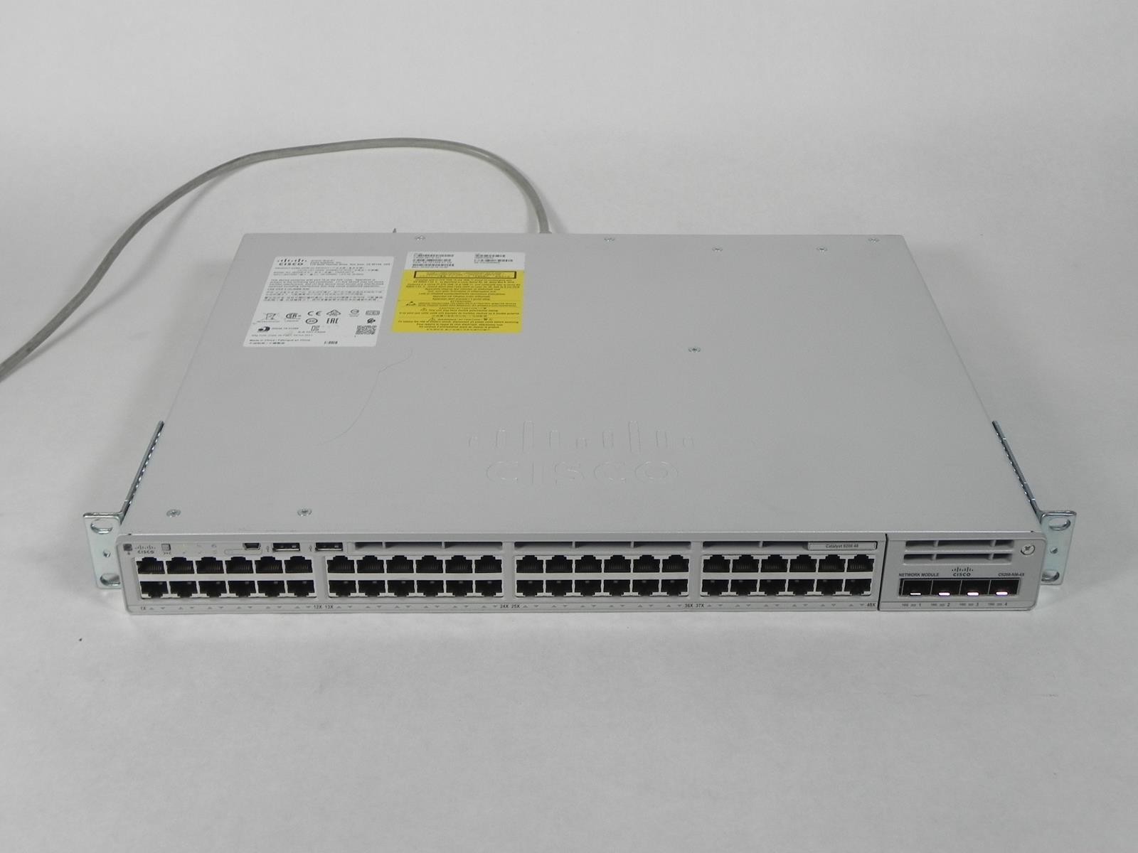 Cisco 9200 48 Port PoE+ C9200-48T-E Network Switch w/ C9200-NM-4X