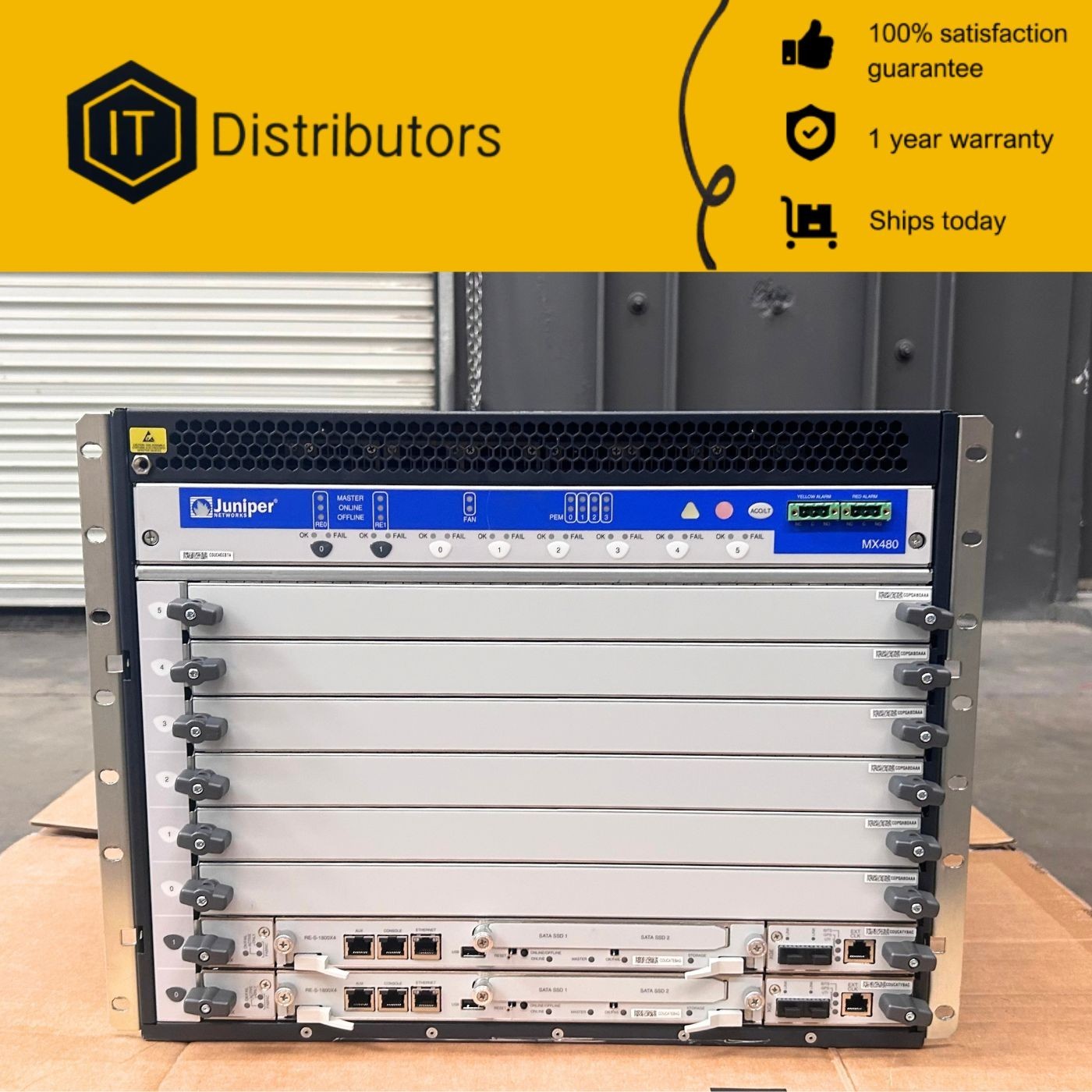 Juniper MX480 / MX480-PREMIUM-AC / 90 Day Warranty / Ships Today Juniper MX480 / MX480-PREMIUM-AC / 90 Day Warranty / Ships Today