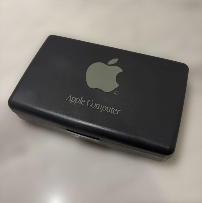 Vintage Apple Computer Promotional EMPTY CASE Shoe Shine Box Gadget Storage Rare