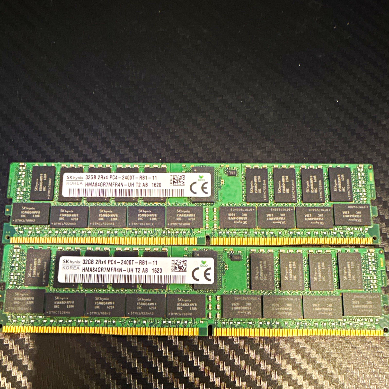 Lot of 2 SK hynix 32GB (64GB) PC4-2400T DDR4 ECC RDIMM HMA84GR7MFR4N-UH Lot of 2 SK hynix 32GB (64GB) PC4-2400T DDR4 ECC RDIMM HMA84GR7MFR4N-UH