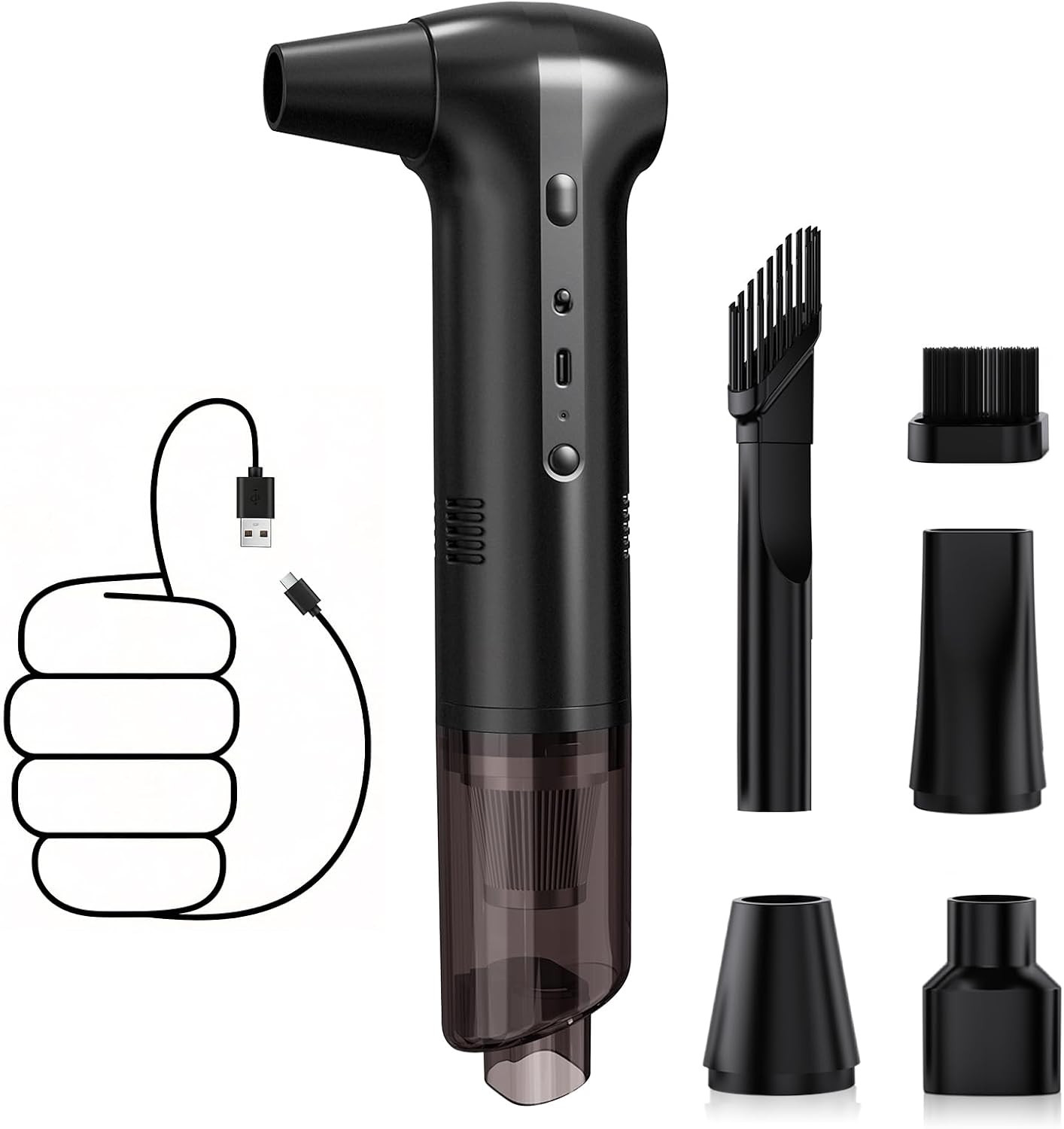 Compressed Air Duster&Vacuum Cleaner, 2-In-1 130000RPM Cordless Air Blower Compressed Air Duster&Vacuum Cleaner, 2-In-1 130000RPM Cordless Air Blower