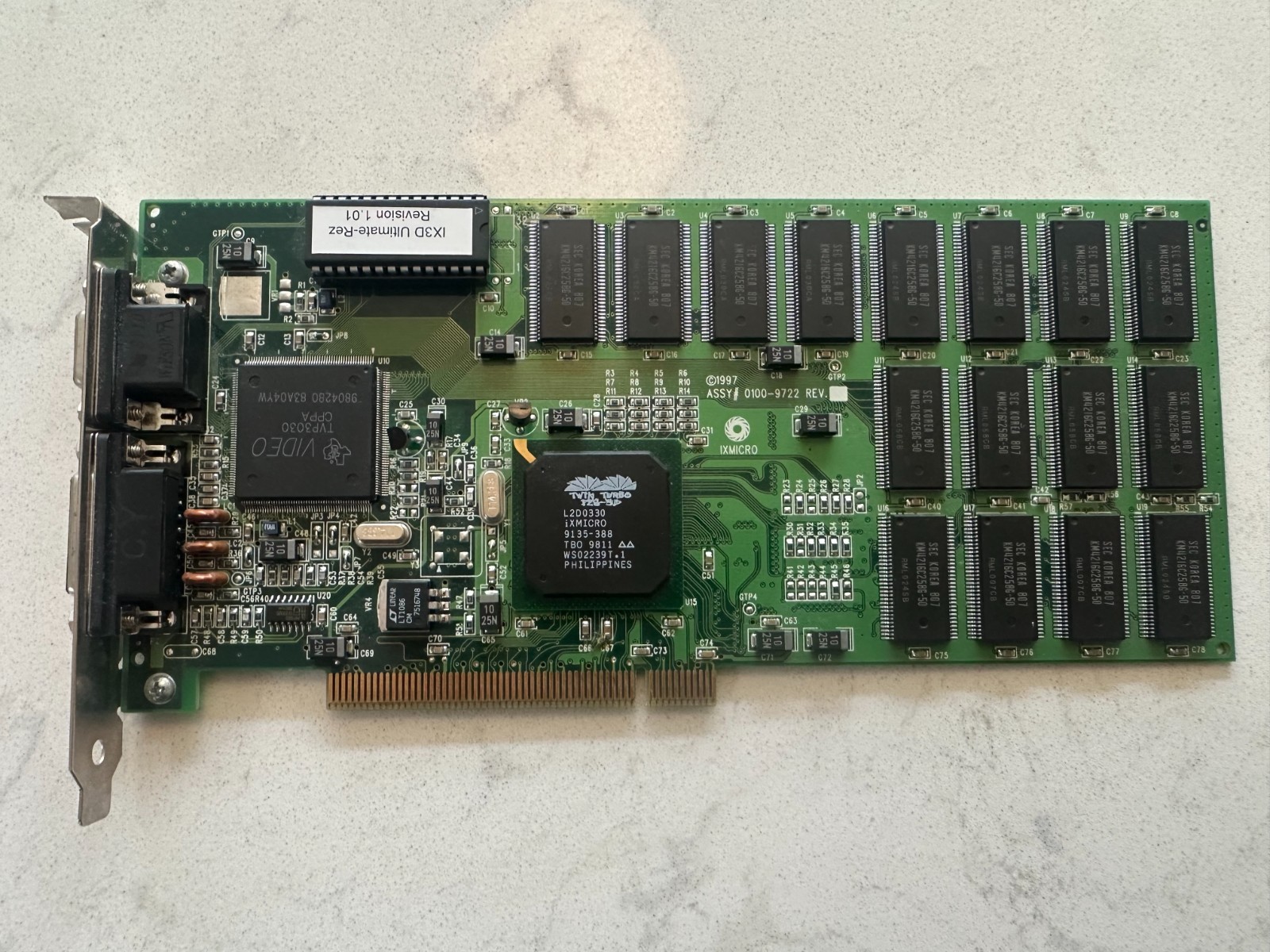 Vintage IXMICRO Twin Turbo IX3D Ultimate Rez PCI Mac Video Card
