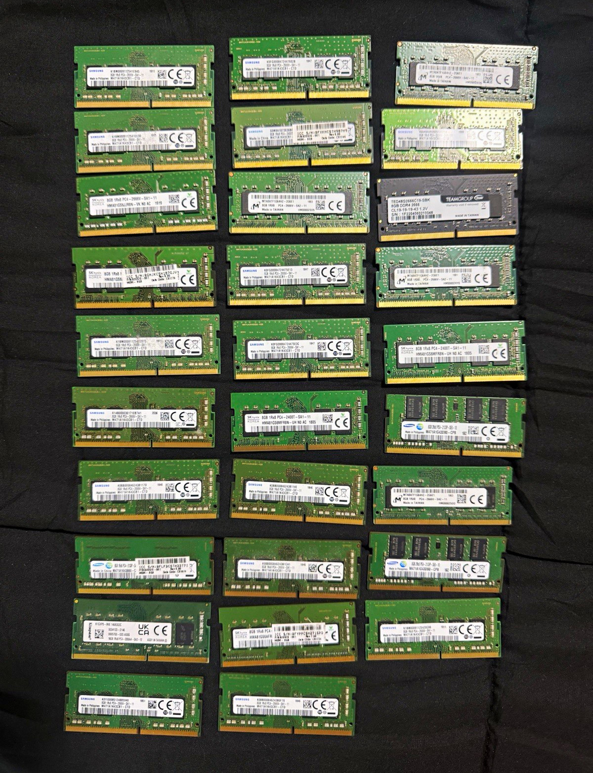 41pc DDR4 PC4 RAM Lot 29x8GB Laptop 8x16GB Desktop 4x16GB Server 424GB