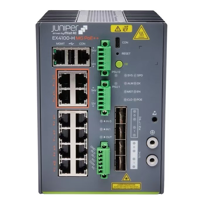 Juniper EX4100-H-12MP and Din Rail Kit only