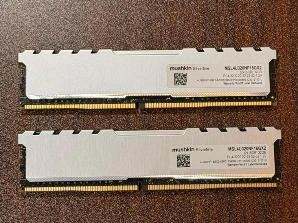 Mushkin Silverline 32GB (2x16GB) DDR4-3200 PC4-25600 Desktop RAM MSL4U320NF16GX2
