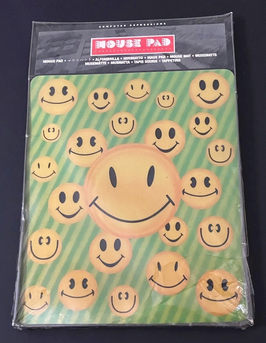 vintage 3D Smiley Face Computer Mouse Pad - Sealed In Original Packaging