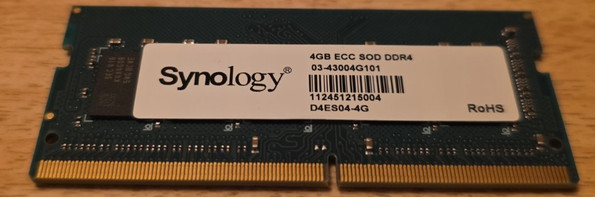 Synology 4GB ECC SOD DDR4 D4ES04-4G Synology 4GB ECC SOD DDR4 D4ES04-4G