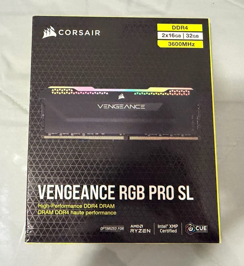 Corsair Vengeance RGB Pro SL 32GB (2x16GB) DDR4 DRAM 3600MHz CL18