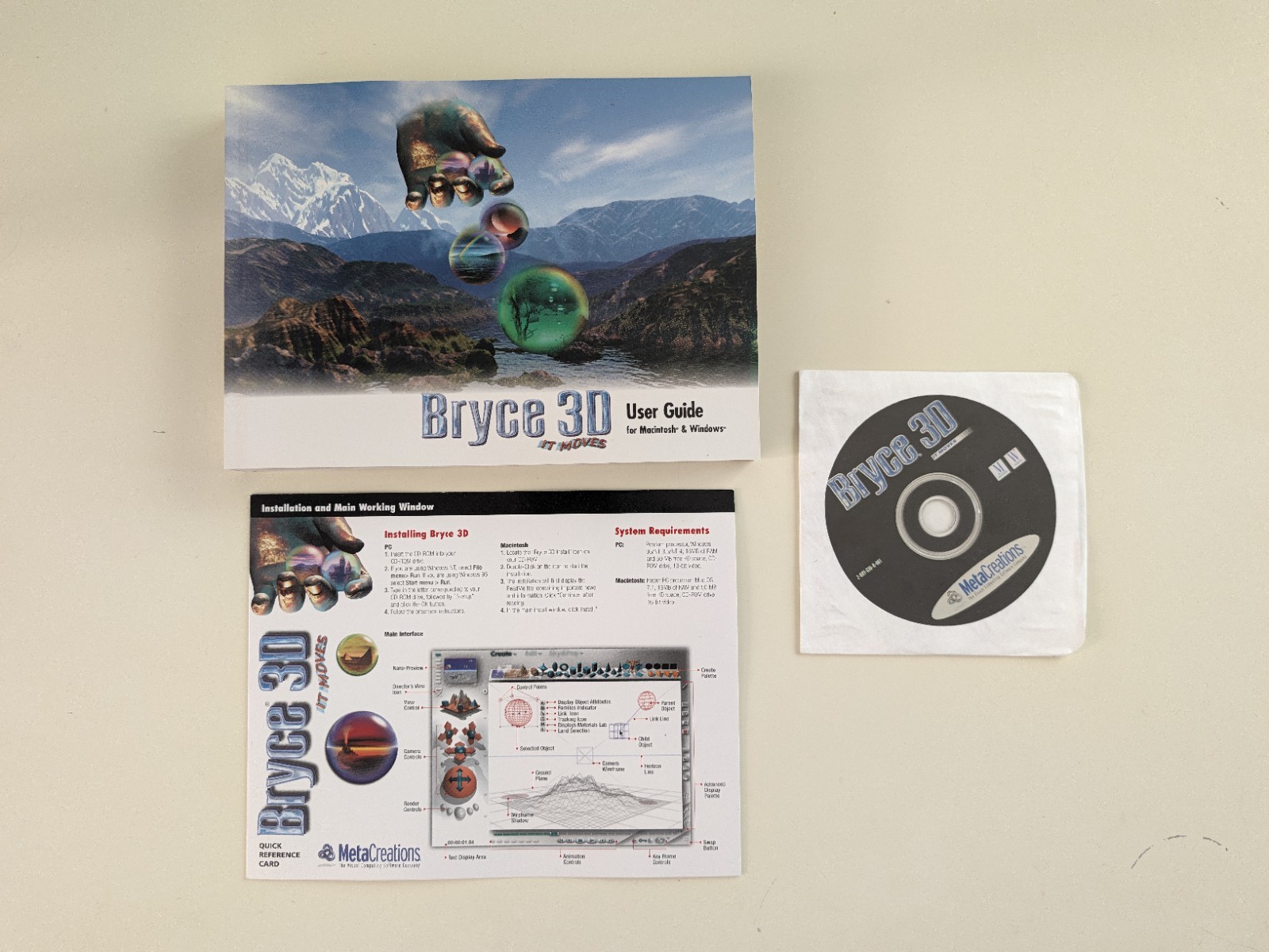 Vintage MetaCreations Bryce 3D Software RARE w/ Serial