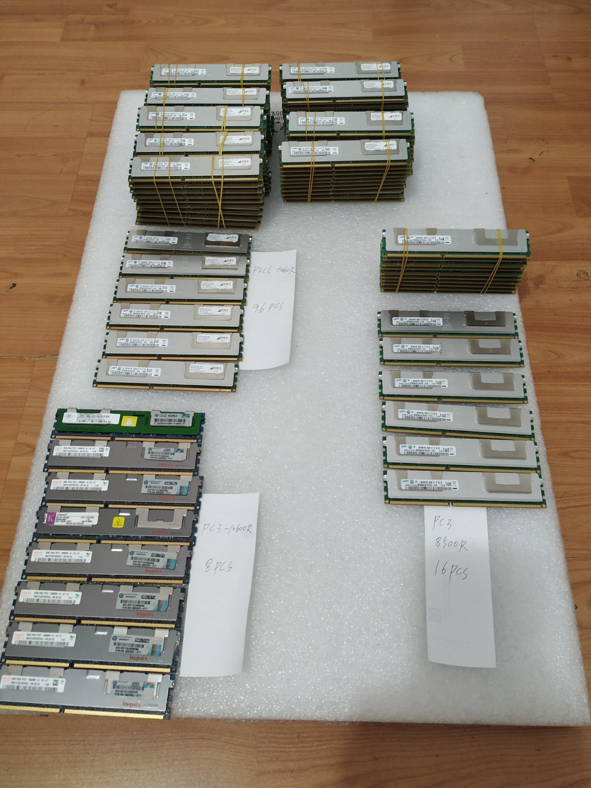 Lot of 120 Mixed Brand DDR3 8GB 2RX4 PC3L and PC3 10600R 8500R ECC Server Memory Lot of 120 Mixed Brand DDR3 8GB 2RX4 PC3L and PC3 10600R 8500R ECC Server Memory