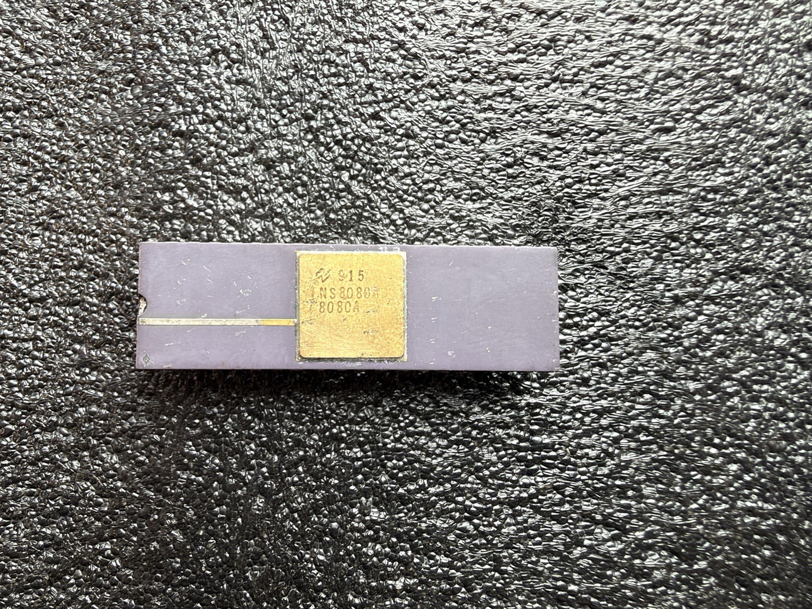 Vintage National Semiconductor INS8080AD C8080A Gold Cap Purple Ceramic CPU