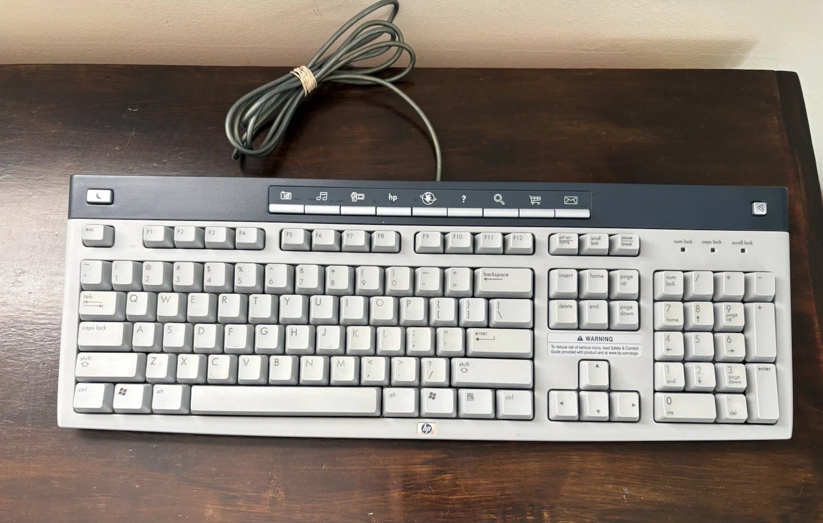  Vintage Keyboard HP Desktop Computer PS/2 Model No:5183 PN 5187-1767