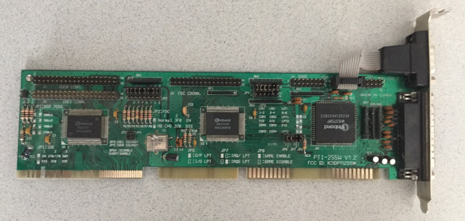 Vintage Magitronic A-IDE104VL Winbond VL-Bus Super I/O Card PTI-255W V1.2