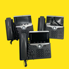 Lot of 3 Cisco CP-8811 5-Line VoIP Business Phones for Conferencing #3535 z37/16 picture