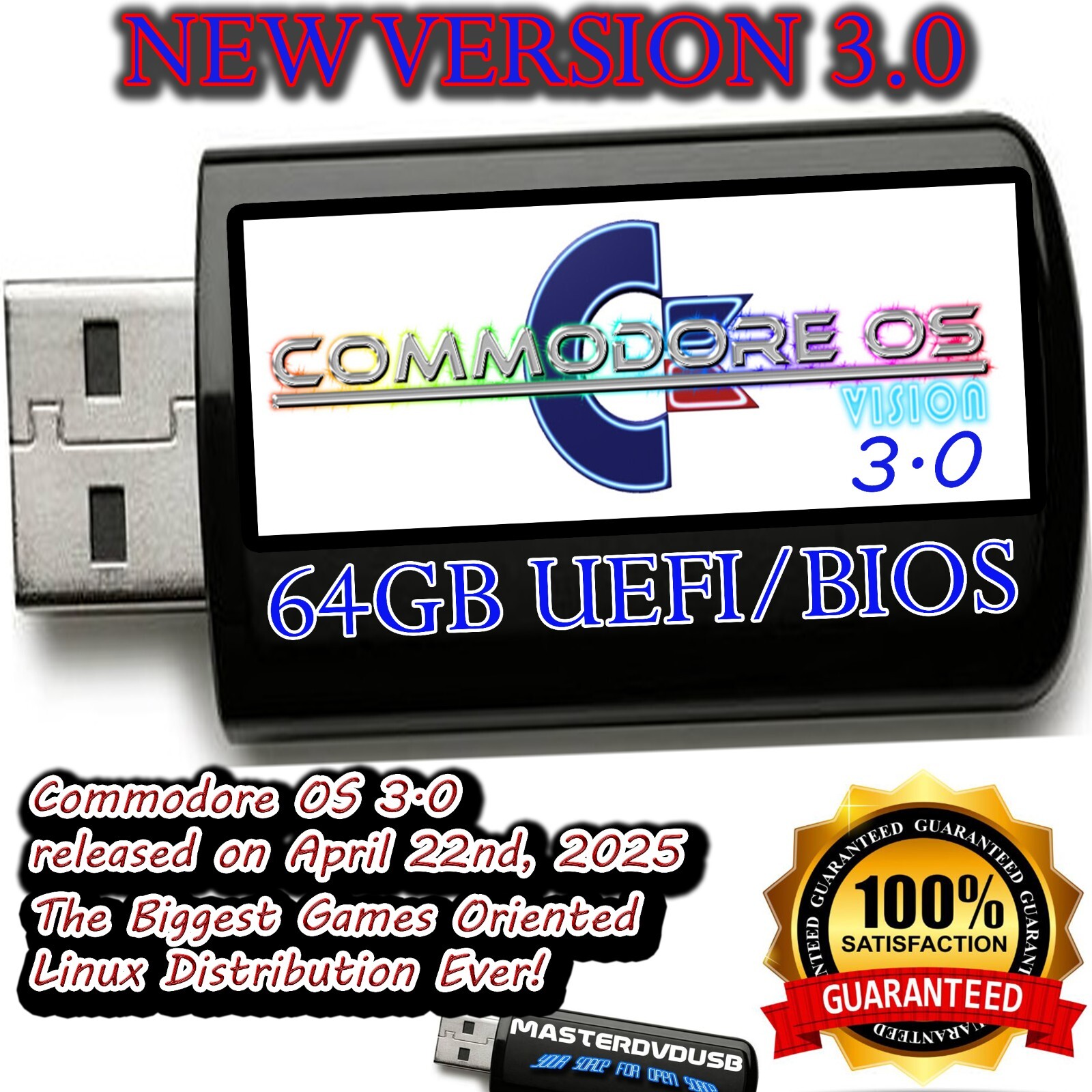 Commodore OS Vision 3.0 USB Bootable Installer The Ultimate Gaming Linux OS Commodore OS Vision 3.0 USB Bootable Installer The Ultimate Gaming Linux OS