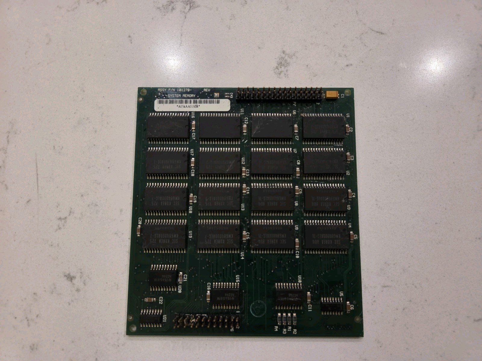 Vintage Industrial System Memory Board ASSY P/N 101278 8MB SRAM KM684000ALG-7