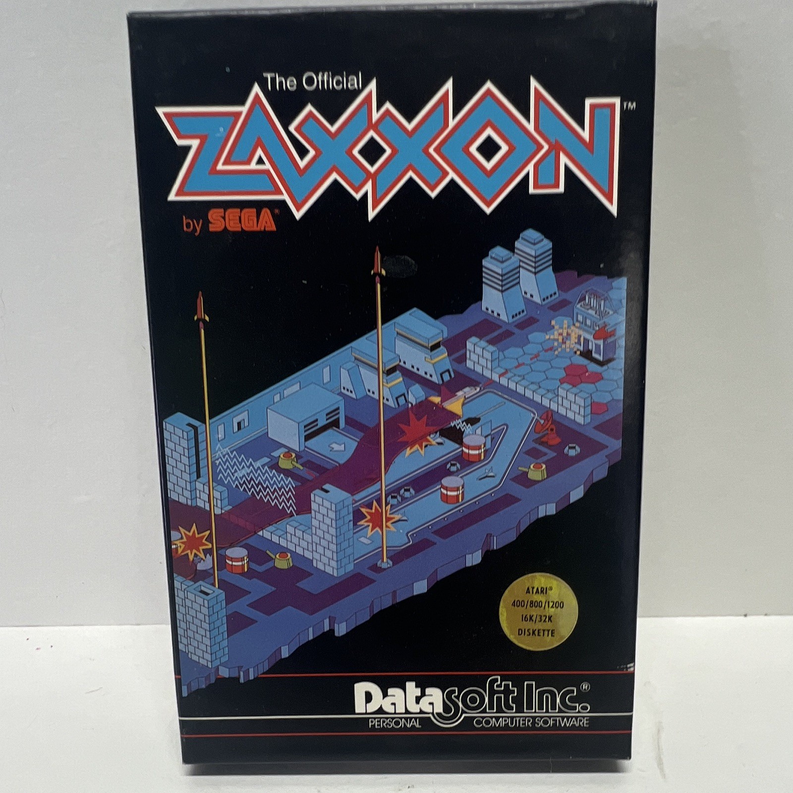Vintage Atari 1200 Zaxxon Computer software With box and manual Vintage Atari 1200 Zaxxon Computer software With box and manual