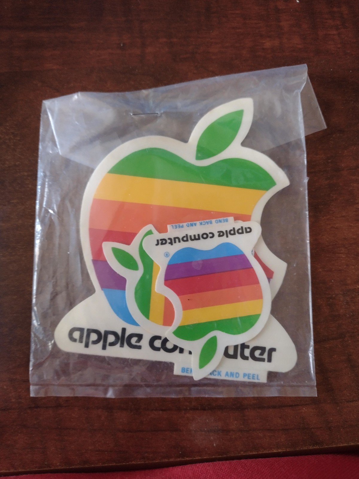 Vintage Apple Computer Rainbow Logo Stickers Pack - Unopened Bag Vintage Apple Computer Rainbow Logo Stickers Pack - Unopened Bag