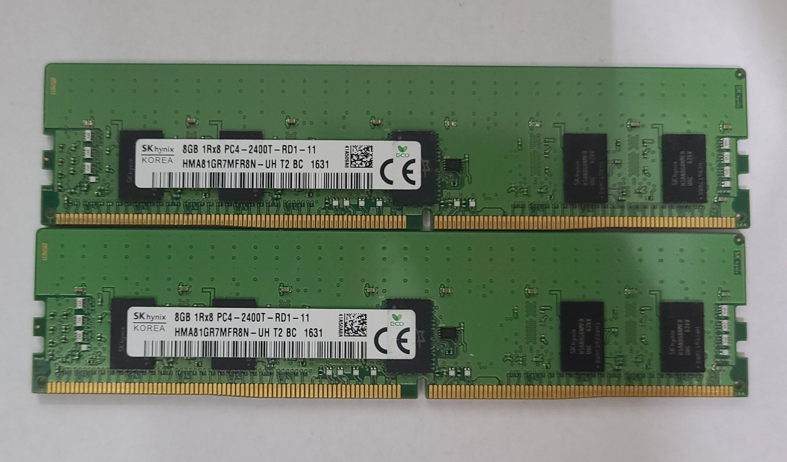 Lot 2 x 8GB (16GB) SK Hynix HMA81GR7MFR8N-UH PC4-19200 RDIMM Server Memory