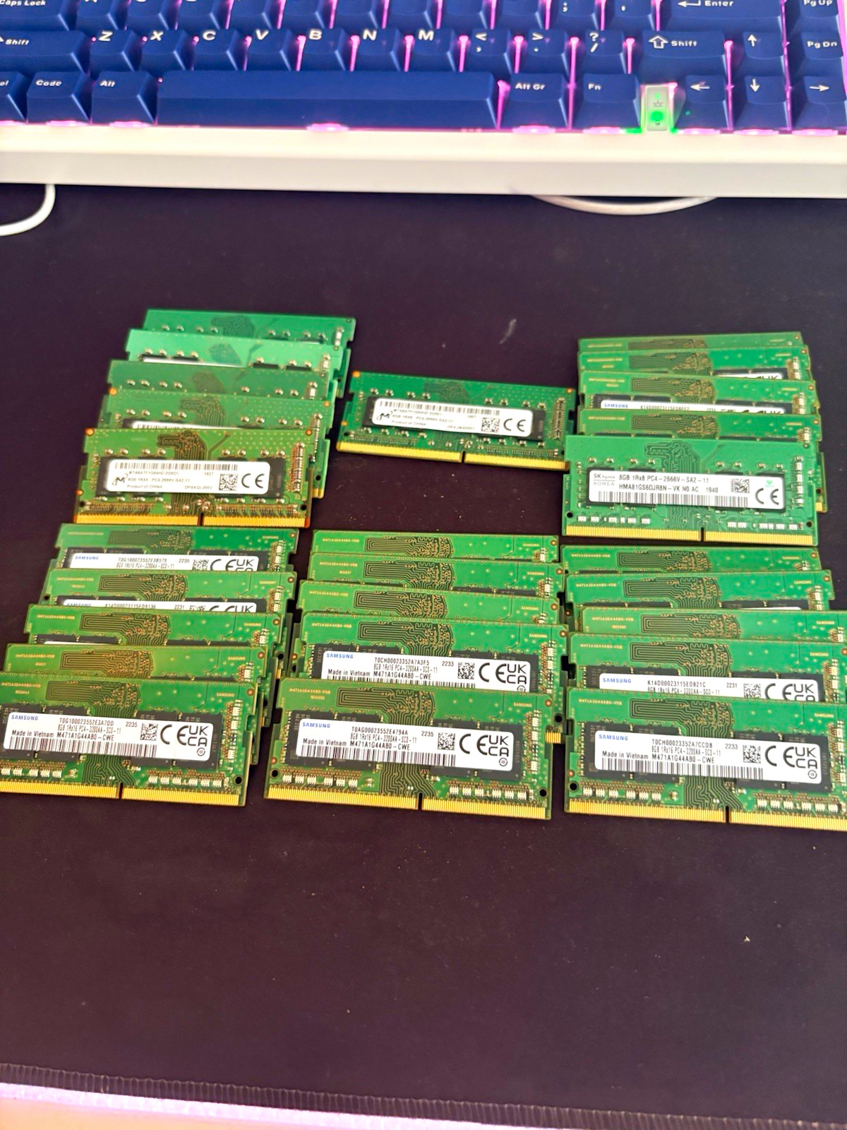 8gb DDR4 Ram Sodimm Laptop memory Lot of 26 mixed brands Samsung skyhinx