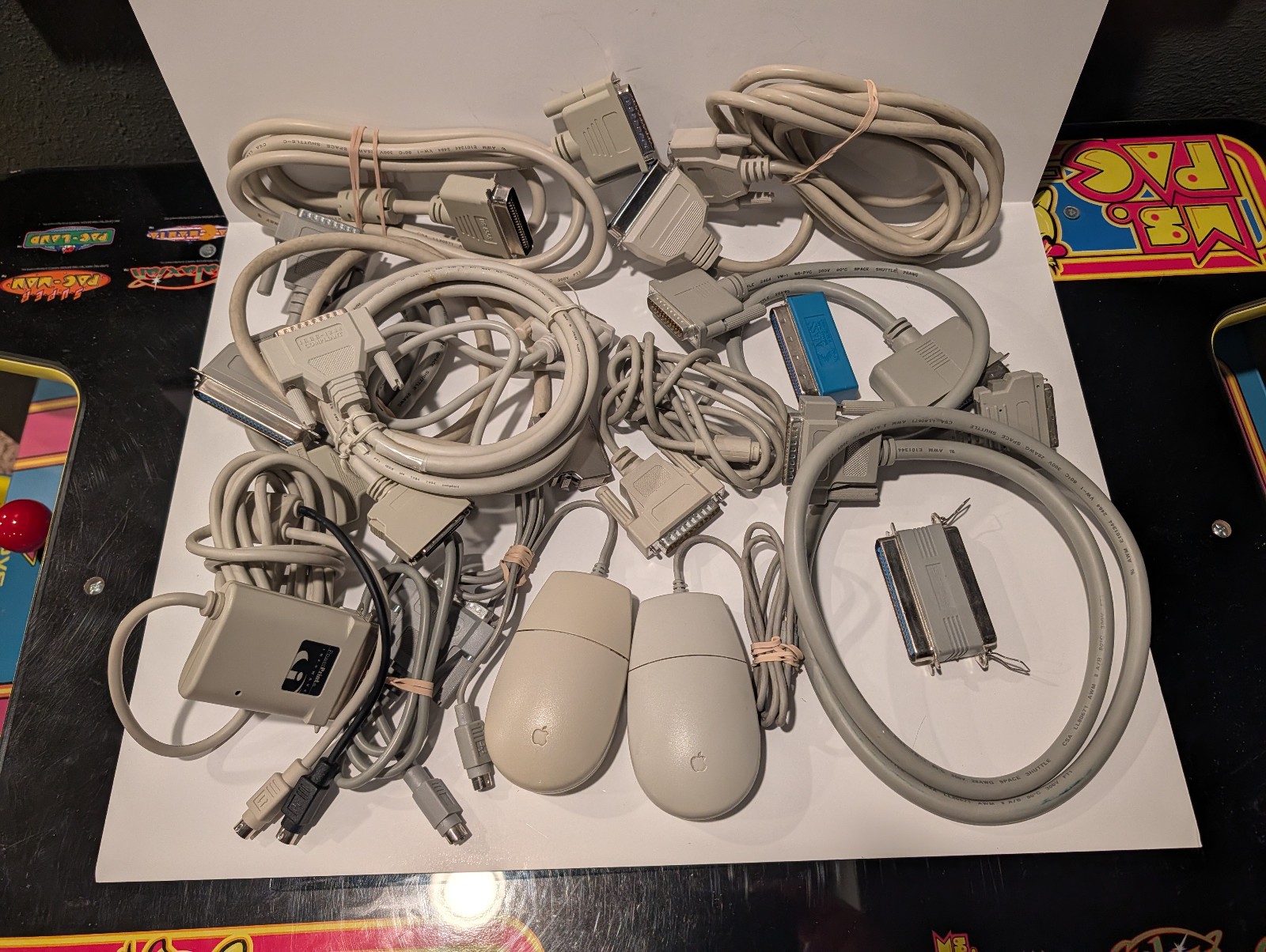 LARGE LOT Vintage Apple Macintosh Mouse Cables Accessories SCSI etc - UNTESTED LARGE LOT Vintage Apple Macintosh Mouse Cables Accessories SCSI etc - UNTESTED