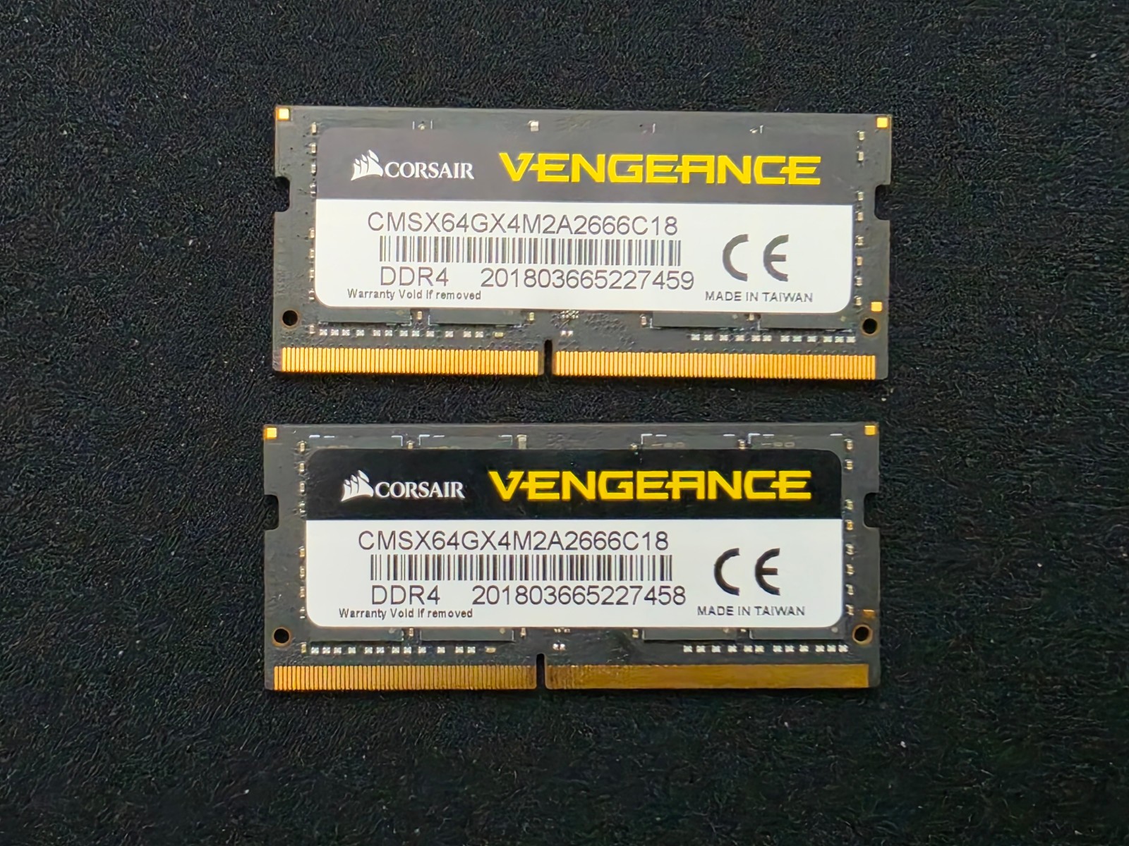 Corsair Vengeance 64GB (2x32GB) DDR4 2666Mhz Laptop RAM Memory Corsair Vengeance 64GB (2x32GB) DDR4 2666Mhz Laptop RAM Memory
