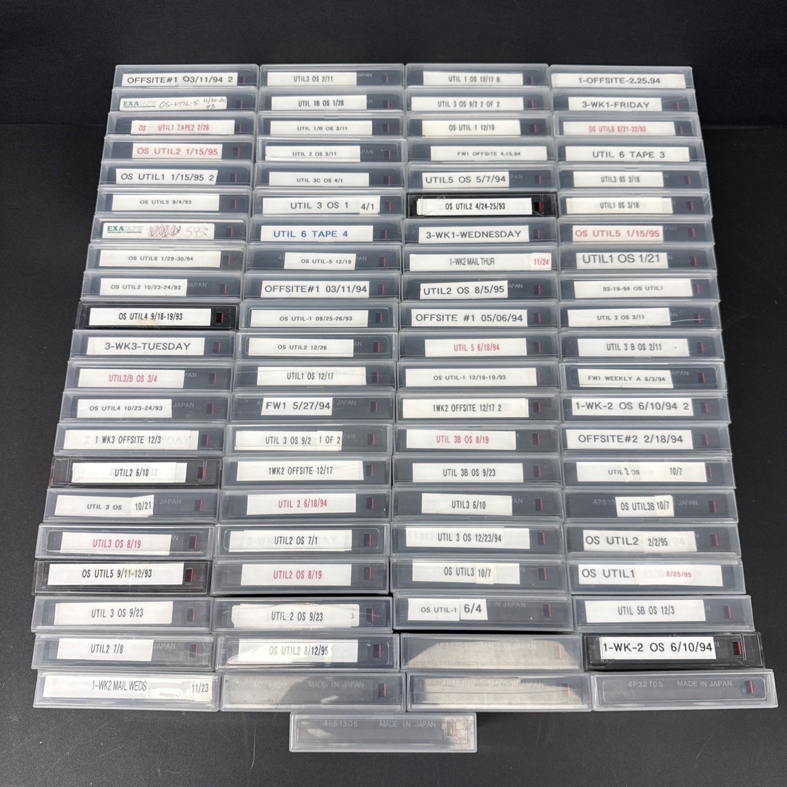 Lot of 85 Exabyte EXATAPE 8mm Data Cartridges Vintage Used Untested Bulk, *2 Lot of 85 Exabyte EXATAPE 8mm Data Cartridges Vintage Used Untested Bulk, *2