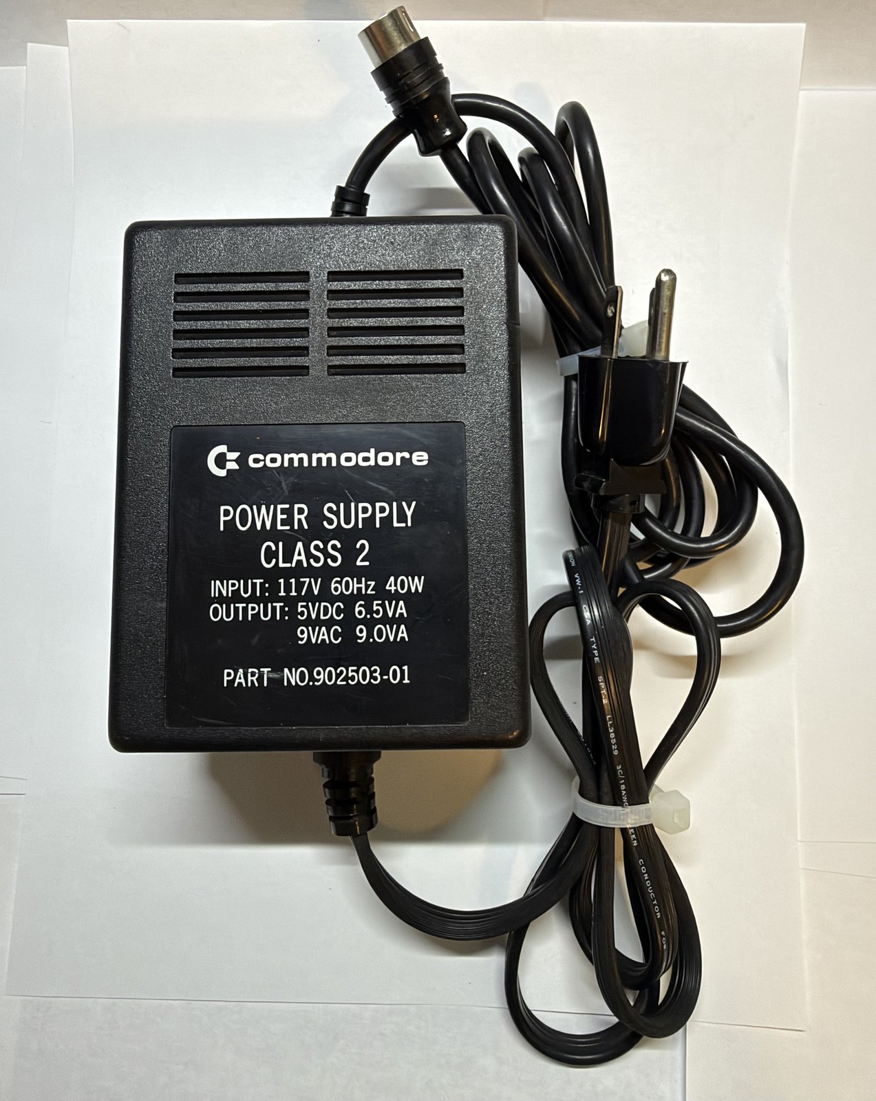 Commodore 64 C64 Power Supply 902503-01 Original OEM 7-Pin For Parts Repair