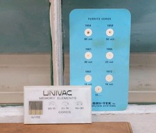 Vintage UNIVAC Ferrite Magnetic Core Memory Plated Wire Promotional Sample Cards picture