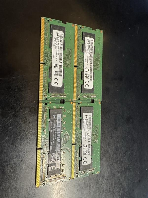 4x Micron DDR4 Laptop RAM SODIMM Mixed Speeds 28GB Total