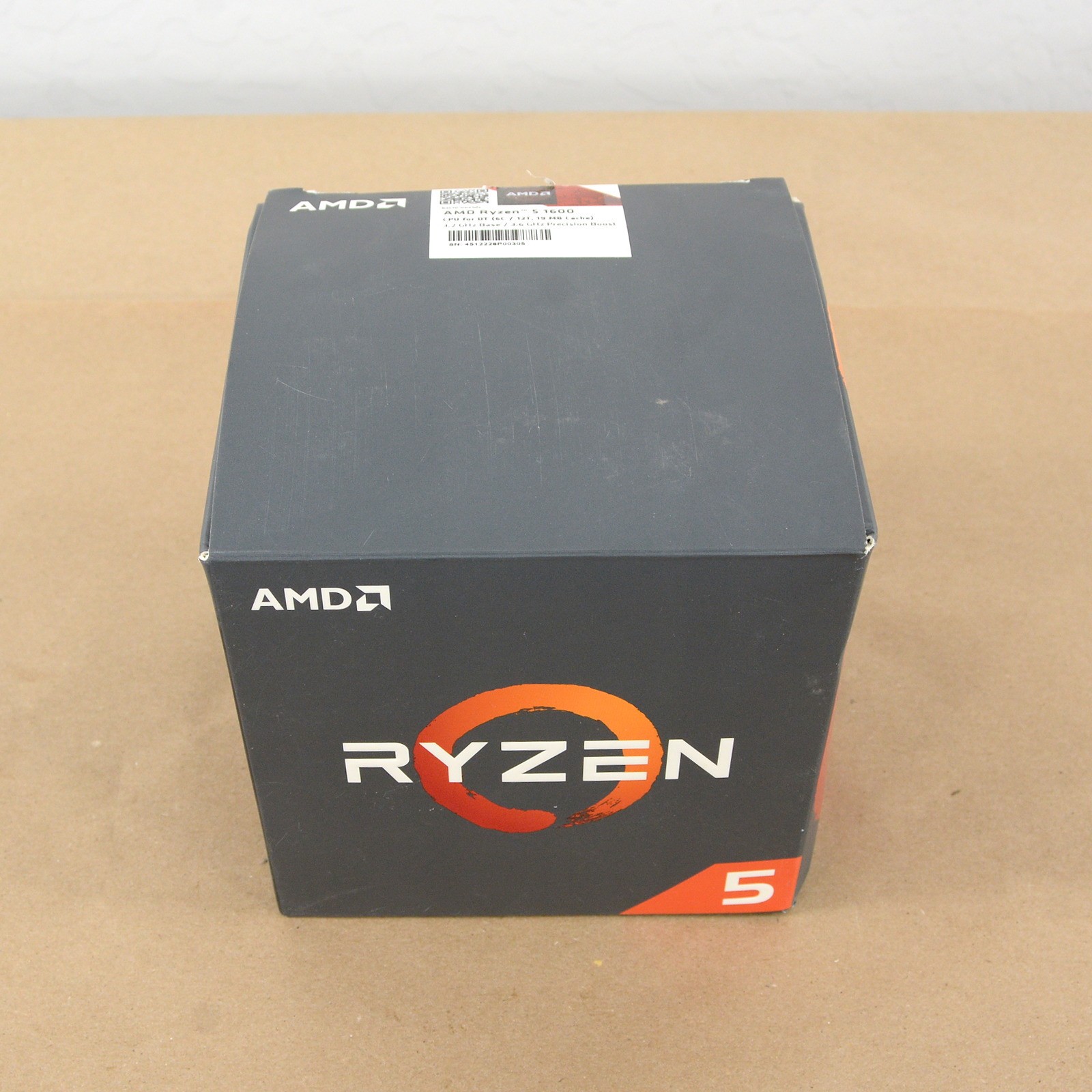 AMD Ryzen 5 1600 CPU 6-Core 12-Thread 3.2GHz 3.6GHz Boost AM4 19MB Cache