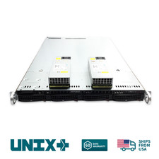 Supermicro X10DRU-i+ 1U 4BS LFF 2x Xeon E5-2690V3 256GB DDR4 Rail Kit Dual PSU picture