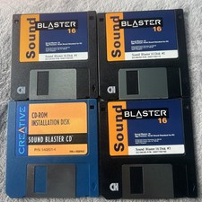 Vintage Creative Sound Blaster 16 Floppy Disks Lot Drivers Retro PC 3.5  picture