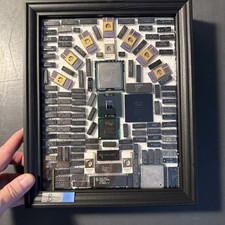 Intel, AMD, WE,ATT, M, CCCP,+ICs, Shadow box Vintage For The Collector. See Info picture