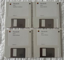Vintage Apple Macintosh StyleWriter Software 4 Disk Set Version 1.2 3.5” Floppy picture