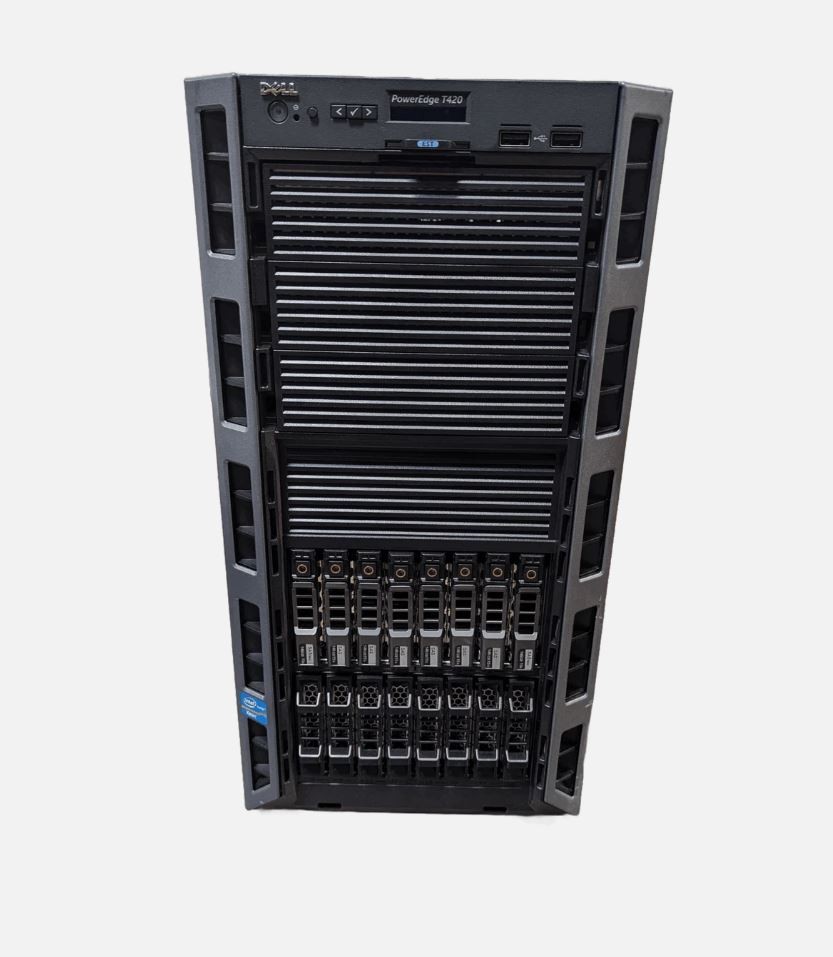 Dell Poweredge T420 SFF 2x E5-2430 v2 2.5Ghz / 64gb / H710 / 8x Trays / 2x 495w Dell Poweredge T420 SFF 2x E5-2430 v2 2.5Ghz / 64gb / H710 / 8x Trays / 2x 495w