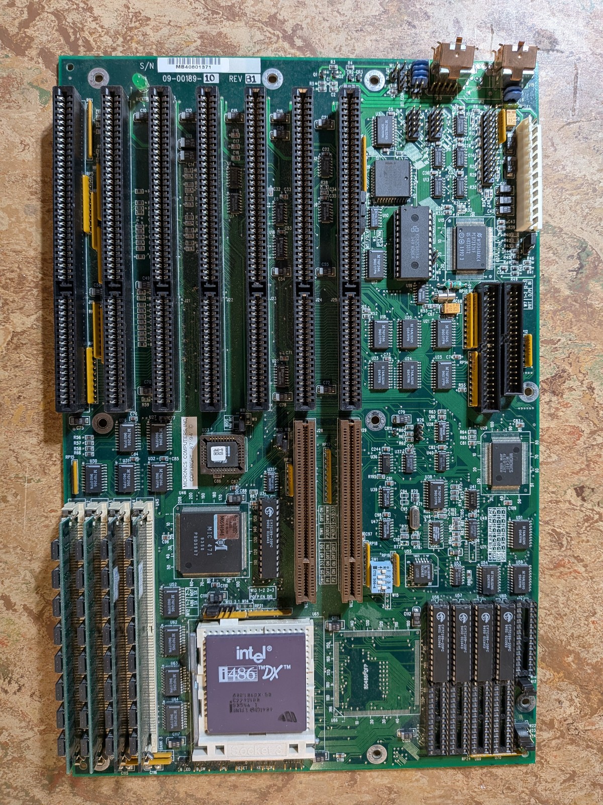 MIcronics 486 Motherboard Bundle (486DX/50, 64MB RAM) Rare Vintage Mint
