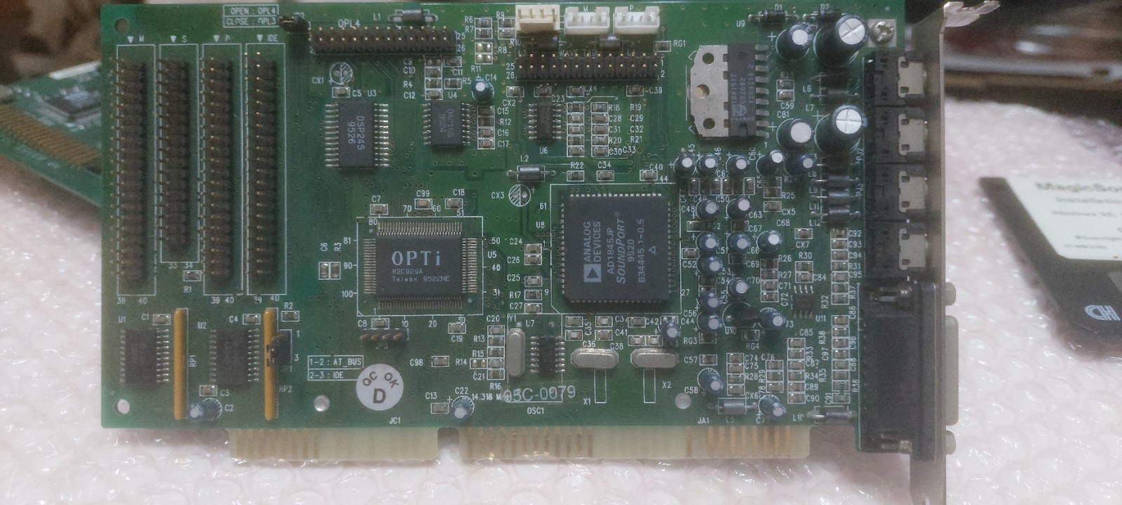 Vintage OPTi 82C929A MAD16 Pro 16-bit ISA Sound Card | Analog Devices AD1845JP